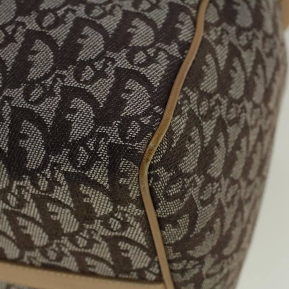 CHRISTIAN DIOR Trotter Canvas Boston Bag Beige Brown Auth 58623 - Picture 12 of 16